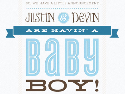 Baby Registry baby blue boy brown letterpress typography