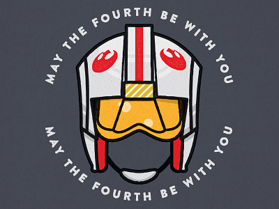 May the Fourth helmet illustration star wars thick lines