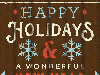 Diablo Holiday Card pixel sweater textile texture typography ugly