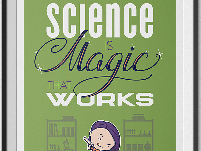 Science Poster halftone poster science typography