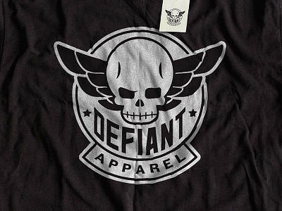 Defiant Apparel Concept bomber branding logo patch shirt skull squad