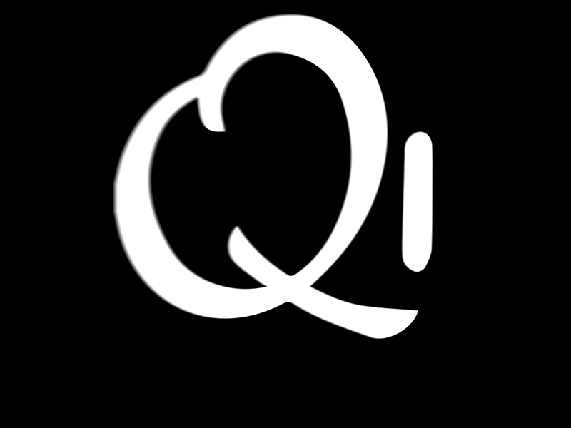 QiFlow logo draw animation draw handwriting. logo motion graphics writing