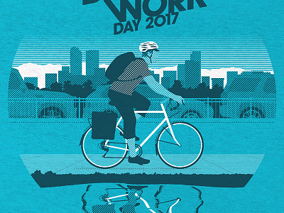 Bike to Work Day 2017 Shirts bicycle bike city clothing commute denver silkscreen tshirt