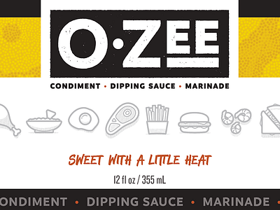 O-Zee Sauce Label australia branding condiment icons logo packaging sauce texture vector