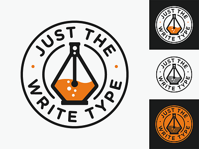 Just the Write Type Logo Concepts branding editor logo math science technology
