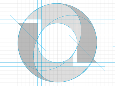 Logo Math arrow circle grid lines logo mark process vector