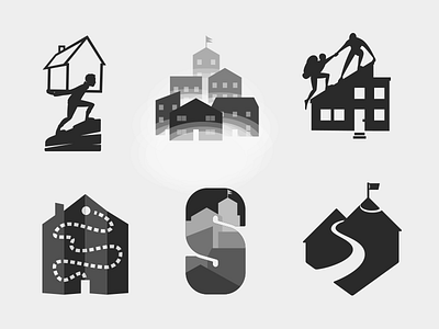 Sherpa Concepts concept guide house logo logomark realtor sherpa vector