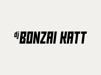 DJ Bonzai Katt branding design graphic design logo type