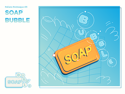 Illustrative Typography - Soap Bubble illustration soap soap bubble type typography
