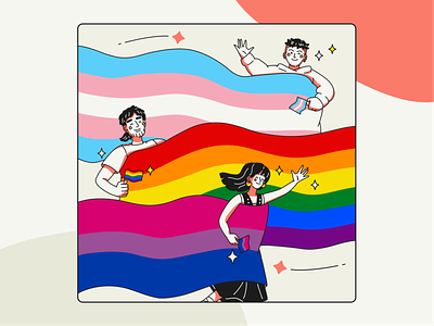 Illustration - Pride art colorful gay hero image illustration image lgbtq love people photoshop pride pride month queer rainbow