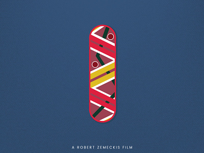 Minimal Movie Poster Series | Back To The Future atlanta backtothefuture design hoverboard illustrator layout minimalism modern movieposter nostalgia