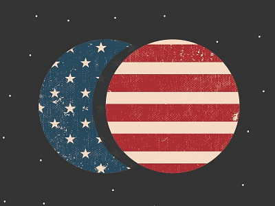 The Great American Eclipse abstract america art atlanta creative design illustrator minimal modern nature totaleclipse