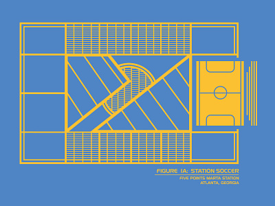 Station Soccer atlanta atlantaunited blueprint creative design fivepoints illustrator minimal modern stationsoccer