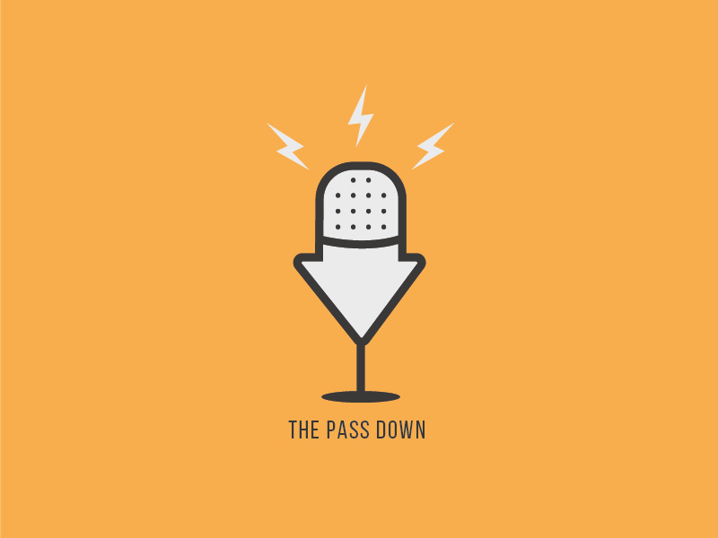 The Pass Down modern minimal podcast logodesign logo branding illustrator design