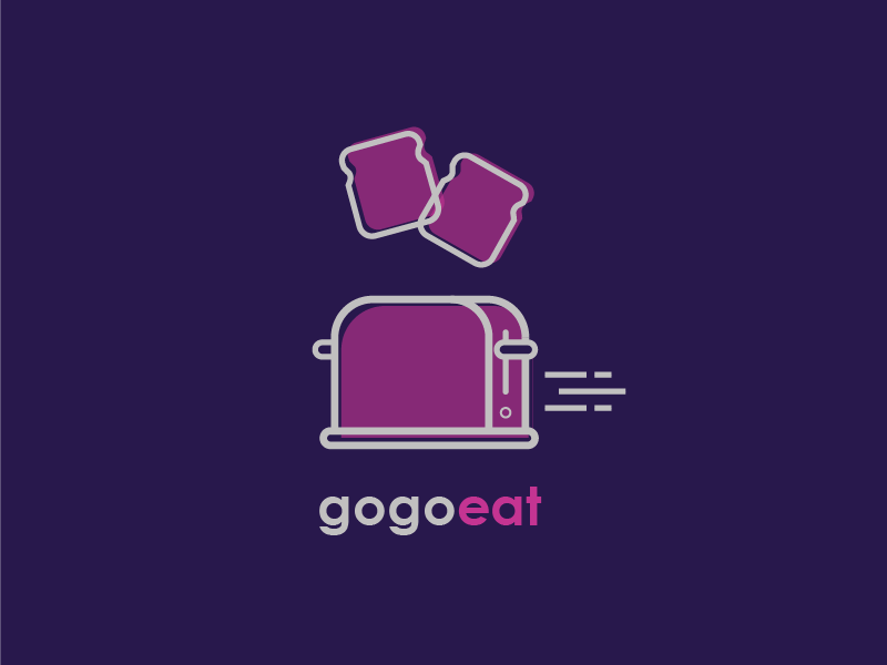 gogoeat atlanta creative tech startup branding brandidentity logodesign illustrator design