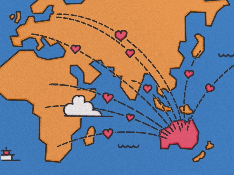 Care Package australia procreate illustration