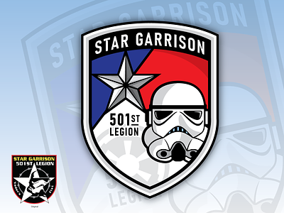 Star Garrison Badge 501 501st badge design emblem icon illustration legion legions logo lonestar star wars starwars stormtrooper texas vector
