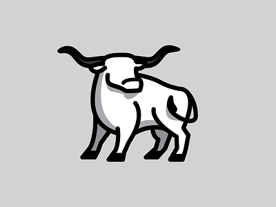Texas Langhorn Icon branding bull cow design horn horns icon illustration logo longhorn texas vector