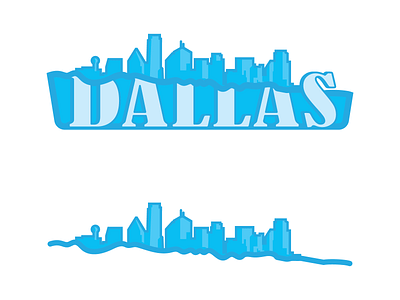 Dallas TX Skyline buildings dallas design graphic design icon illustration logo skyline texas tx vector