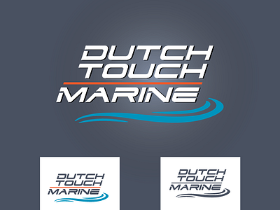 Dutch Touch Marine logo dutch touch logo marine ship waves