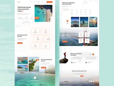 Travel Agency Landing Page agency animation app branding design graphic design illustration logo motion graphics travel traveller typography ui ux website