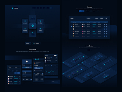 PrimeReact dark ui hero product react template