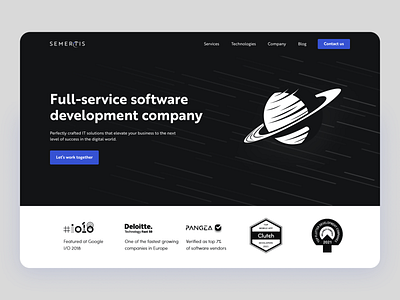 Semertis - Website it company landing page product design software house ui ux uxui web website