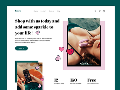 Lanaxa - Add some parkle to your life! design desktop ecommerce graphic design landing page online shop product design shop ui ux uxui website website design