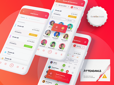 School Attendance - MCB app branding design mobile ui ux