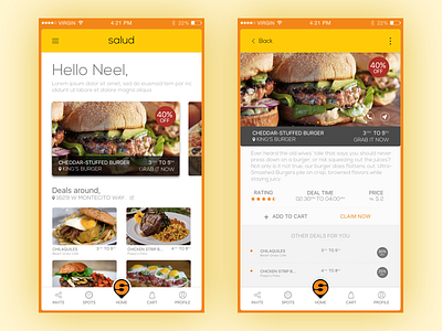 Salud - Restaurant Deals App app deals mobile restaurant