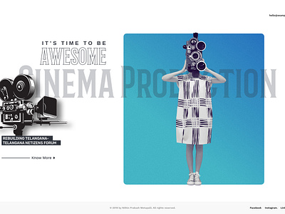Cinema Production branding design experience illustration portfolio typography ux web website