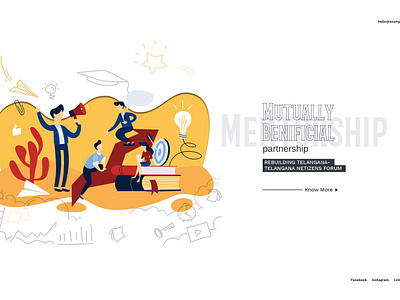 Mentorship animation banner branding design experience flat illustration minimal portfolio typography ui ux web website