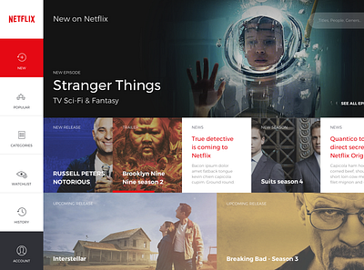 Netflix -- When taught through from a print perspective application banner branding experience netflix ux web website