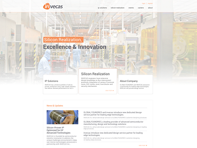 Invecas Homepage banner design experience ux web website