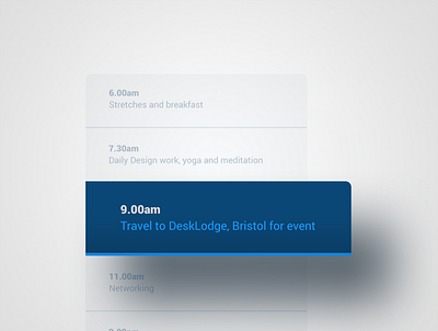 Planner - Proportionality of Depth & Emphasis app design ui ux