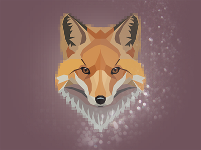 Fox fox geometric graphic design illustration illustrator poster