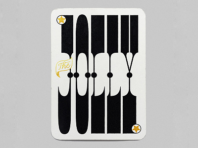 The Jolly - Black card customtype design handlettering joker lettering type typography