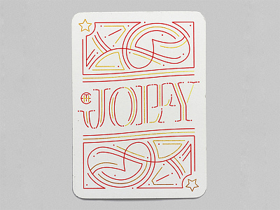 The Jolly - Red card customtype design handlettering joker lettering type typography