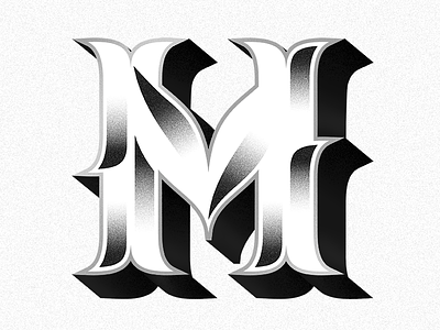 M branding capitals lettering type type design typography