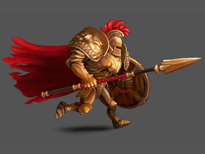 Gladiator. Spine 2D animation. Run. armor character fantasy game gladiator knight personage run spine 2d warrior