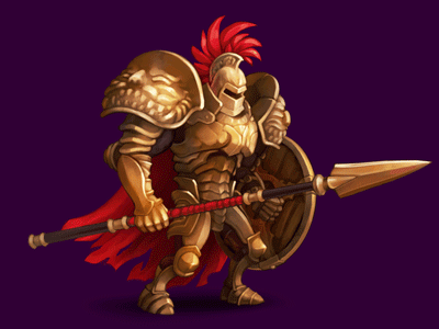 Gladiator. Spine 2D Animation. Idle. 2d armor character fantasy game gladiator idle knight personage spine warrior