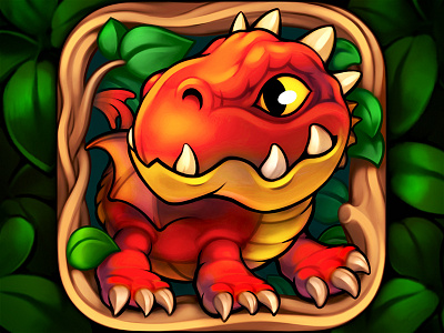 Monstergotchi Icon. 2d cartoon character creature dragon fantasy game icon monster monstergotchi personage pet