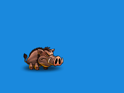 angry boar cartoon