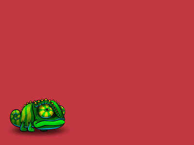 Acid Chameleon. Spine 2D. 2d acid animation cartoon chameleon character creature fantasy monstergotchi personage pet spine