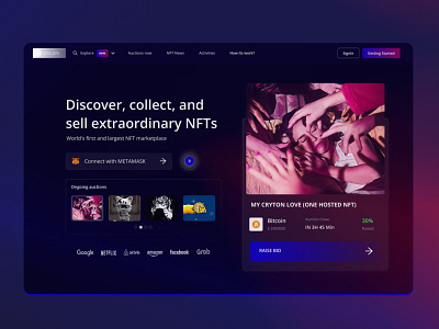 NFT Auction Landing Page