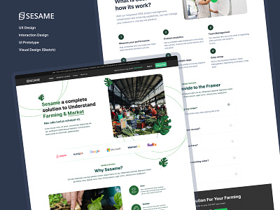 Sesame (The Crop Dashboard) application design branding design graphic design illustration logo ui ux vector website