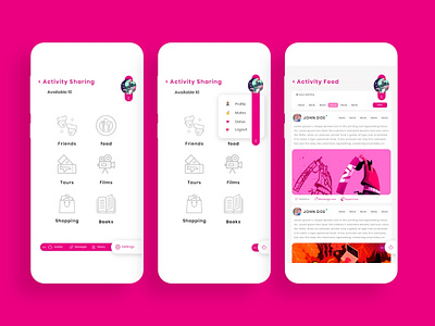 Activity Sharing android app app application design design form icon illustration ui ux web