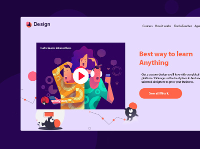 Online Course Hero Design application design branding illustration ui ux web website