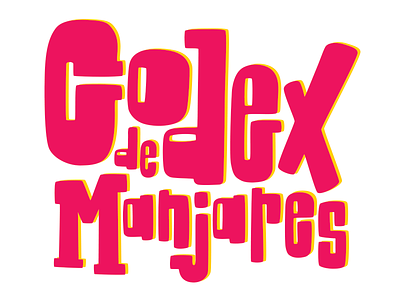 Codex De Manjares hand lettering identity logo student work thesis type typography
