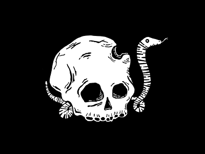 Rotten Goods Skull dark death decay illustration rotten skeleton skull snake